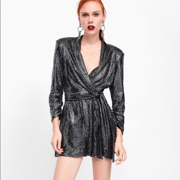 zara sparkly jumpsuit